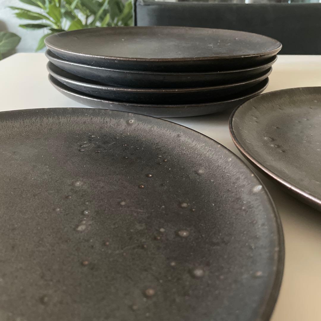 【新品】益子陶器市 作家 プレート 皿 23.5cm 6枚セット