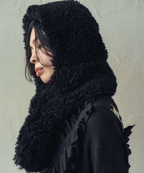 ORIENT MILLINERY hootie 黒 HOOTIE【ﾌｰﾃｨｰ】（ニットキャップ/ビーニー）｜ORIENT MILLINERY