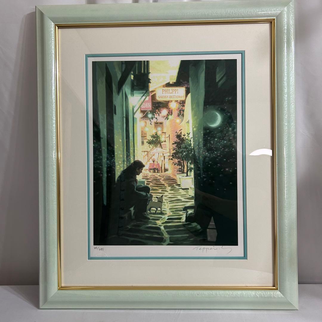 笹倉鉄平 絵画 リトグラフ ドリーミング 限定 アンティーク レア 直筆