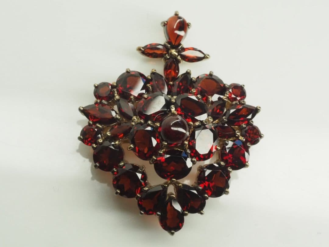 碌山　ロクザン　素敵な天然ボヘミアンガーネットブローチ&ペンダントトップシルバー 楽天市場】【碌山】 シルバー ガーネット ブローチ ペンダント トップ