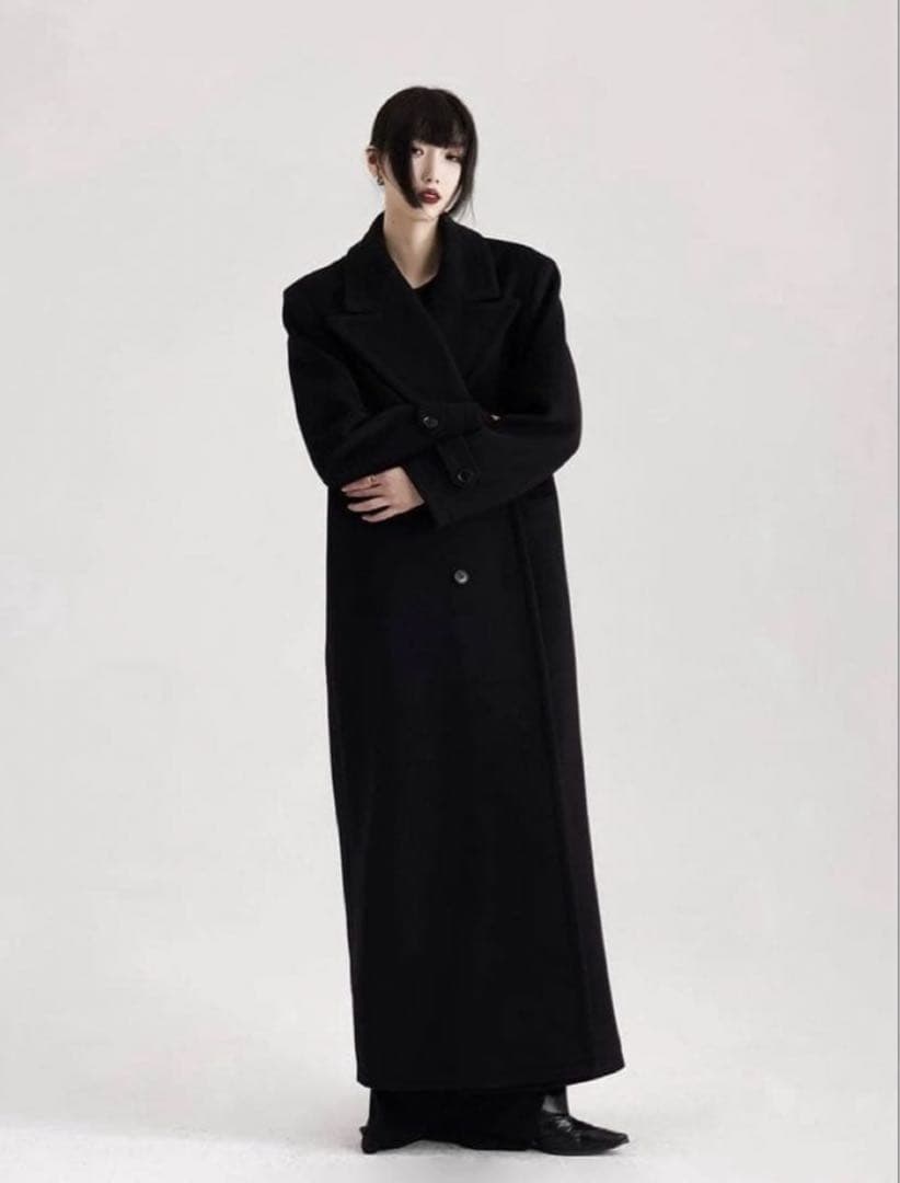 常に金欠高校生ダブルスーパーロングコート ブラック 常に金欠高校生様専用ダブルスーパーロングコート ブラック