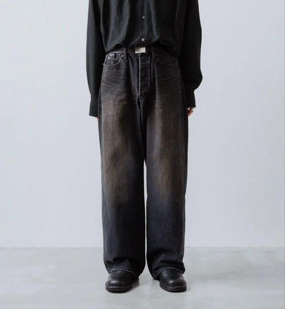 ssstein】LOOSE DENIM JEANS - BLACK