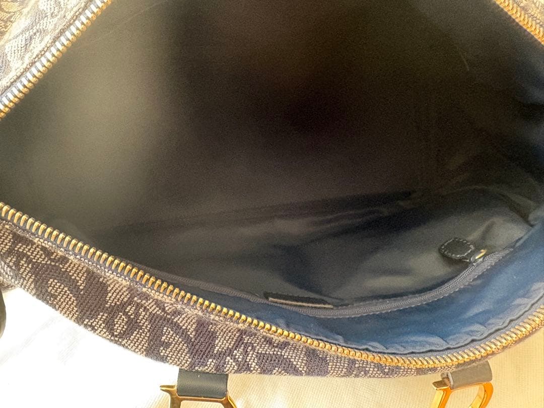 ⑥クリスチャンディオール トロッター柄 D金具 ボストンバッグ 南京錠