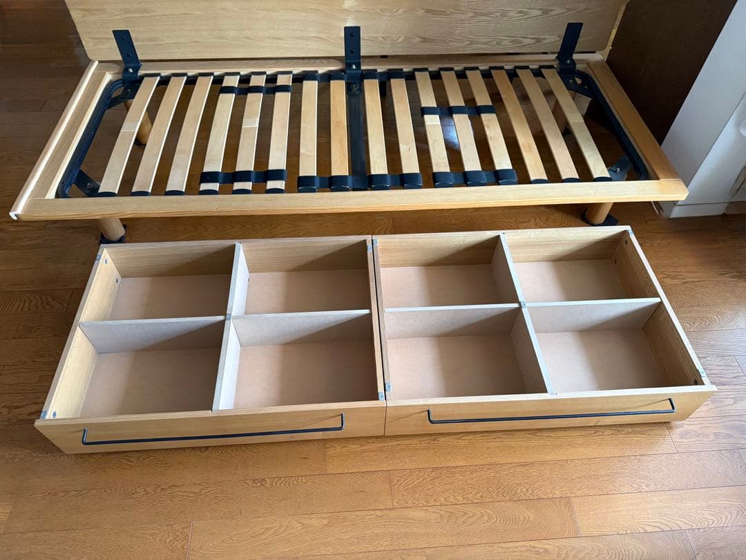 無印良品 【廃盤】ソファベッド 3人掛け ベージュ＋ ベッド下収納