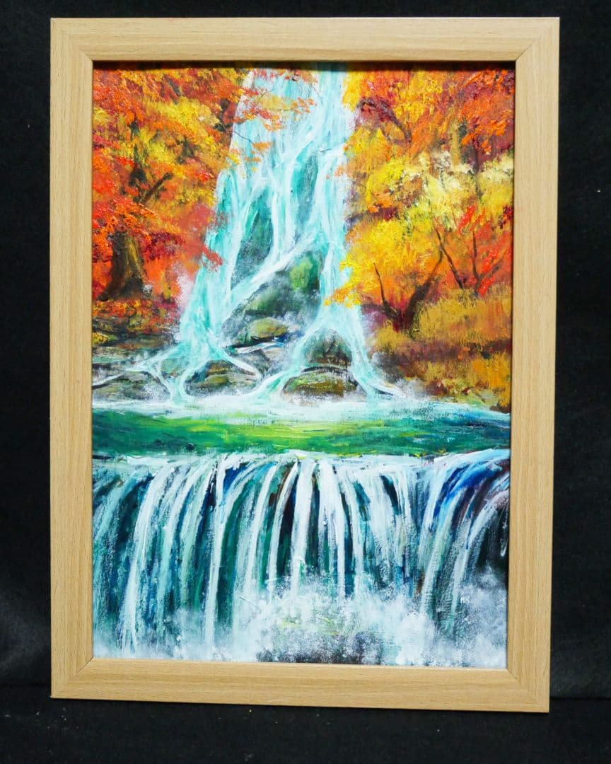 油絵 絵画 【紅葉の滝】 油絵 絵画 【紅葉の滝】 絵画 HR 通販 16542114｜Creema(クリーマ