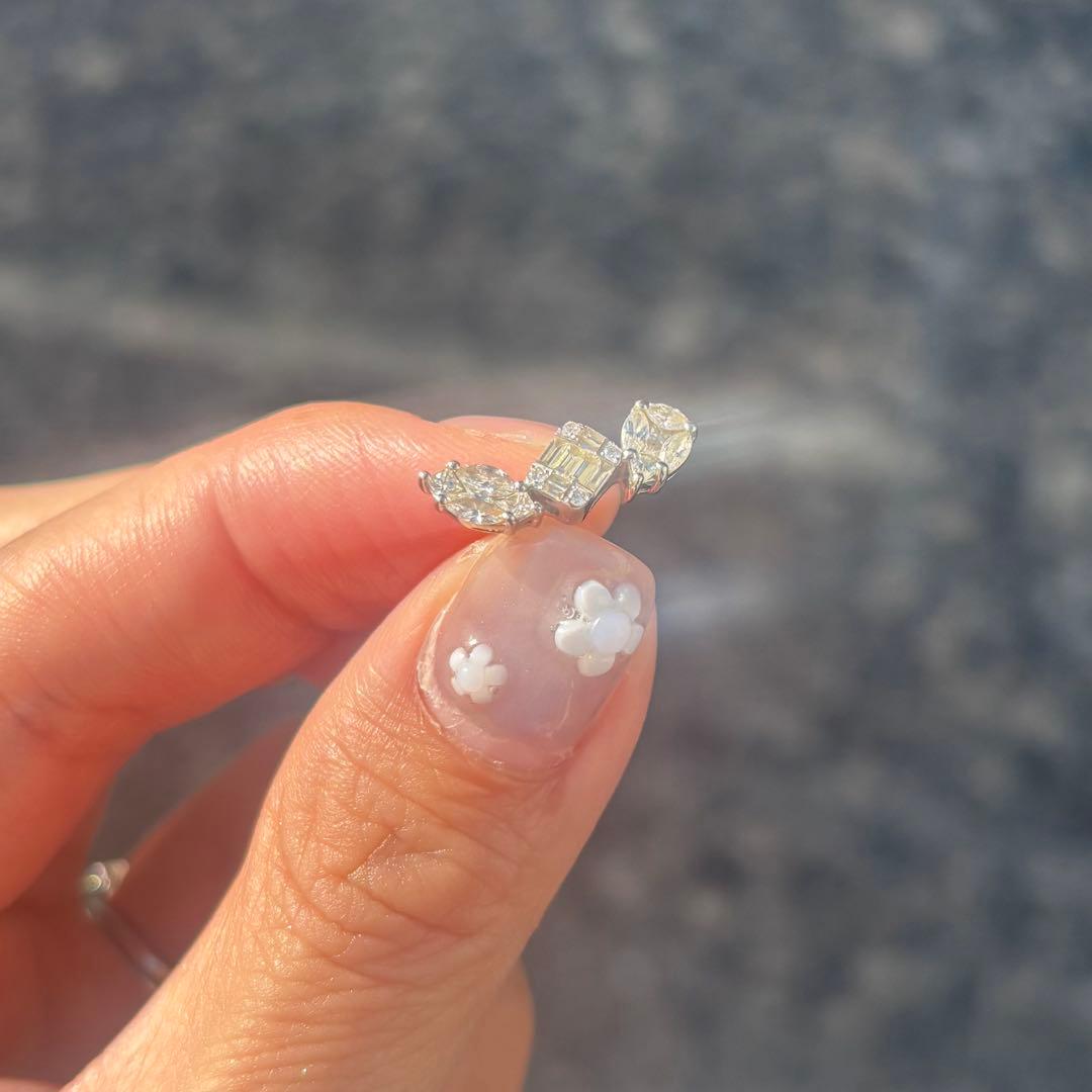 SINME DIAMOND 石田百合子着 ダイヤモンド 3ピースピアス - メルカリ