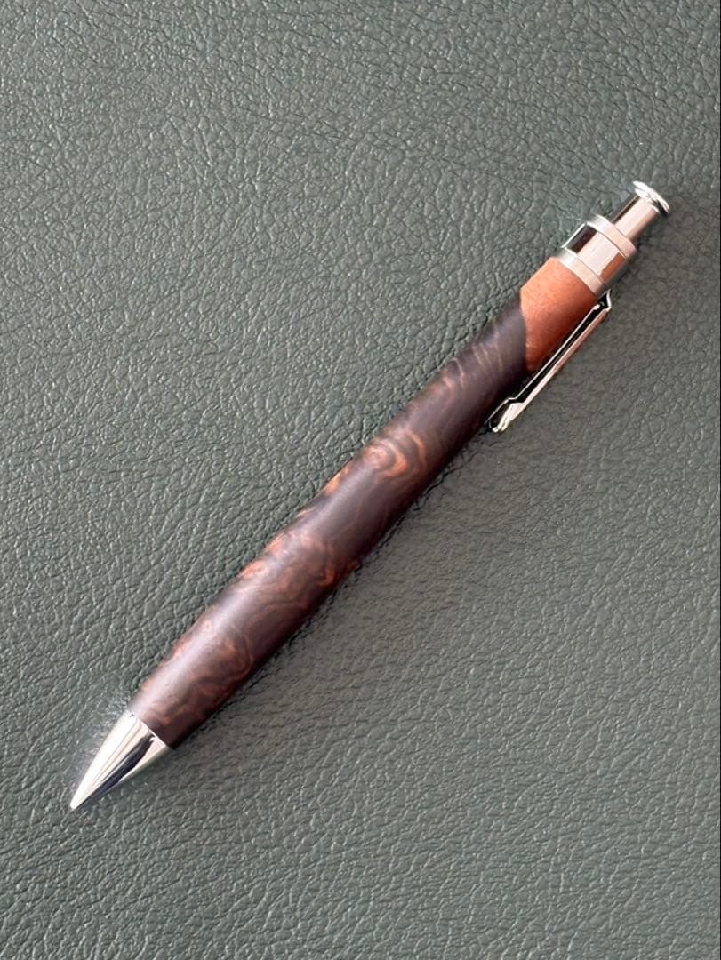 【イベント杢】工房楔 黒檀こぶ杢 ペンシル楔 0.5mm（固定式口金付き）