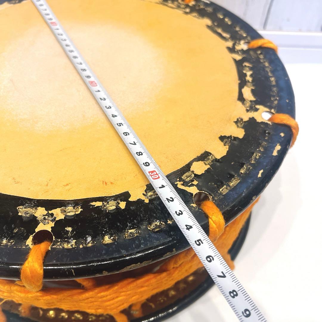 【良品】締め太鼓　34.5cm×15.5cm 打楽器　和太鼓