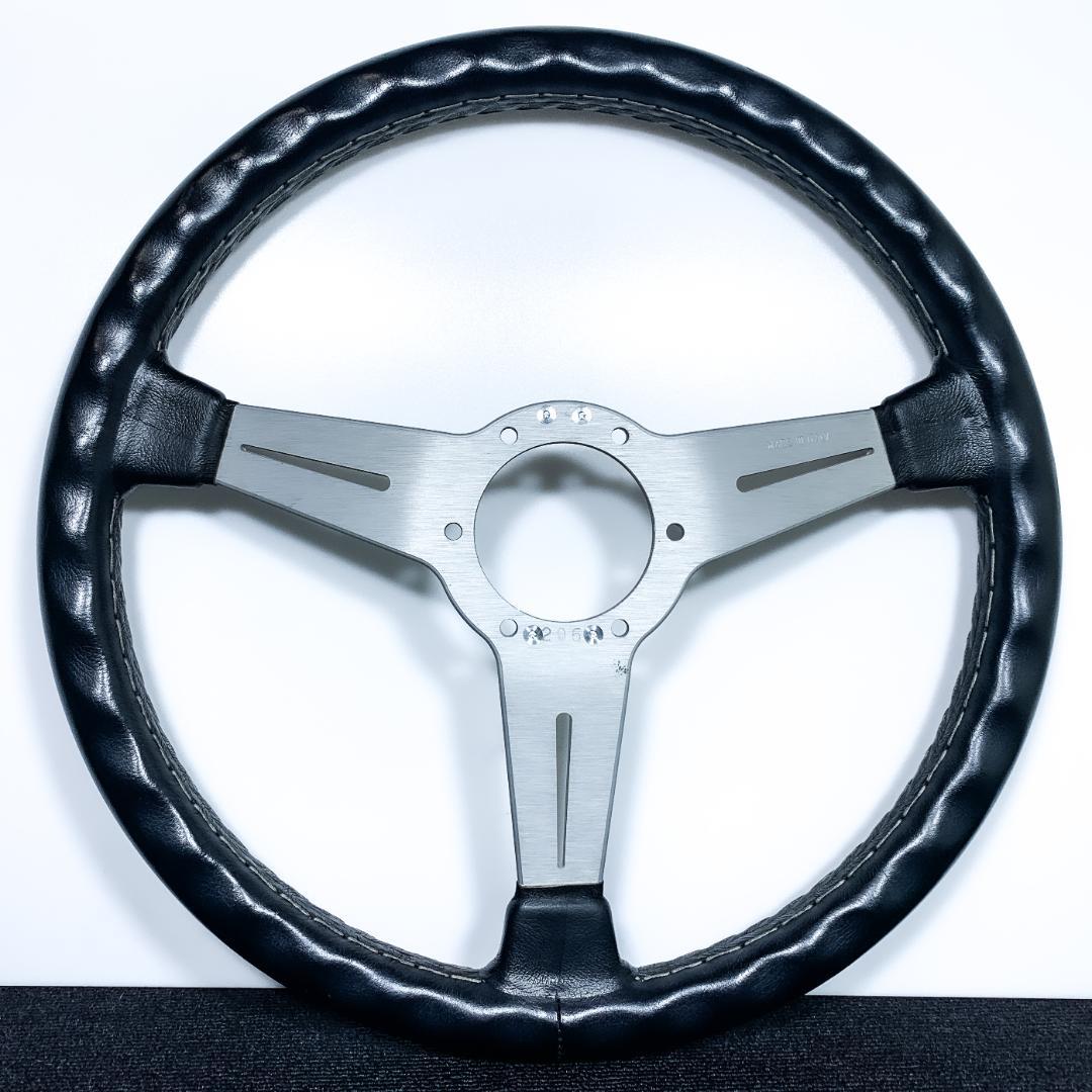 ナルディ クラシック シルバースポーク レザーステアリング ホーン