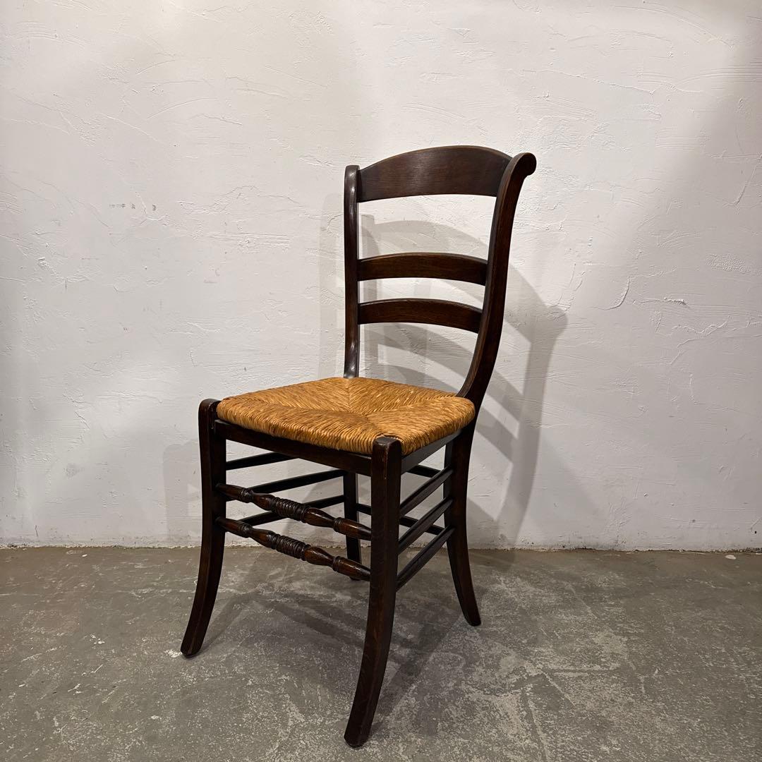 ヴィンテージダイニングチェアカフェチェア藁座面2