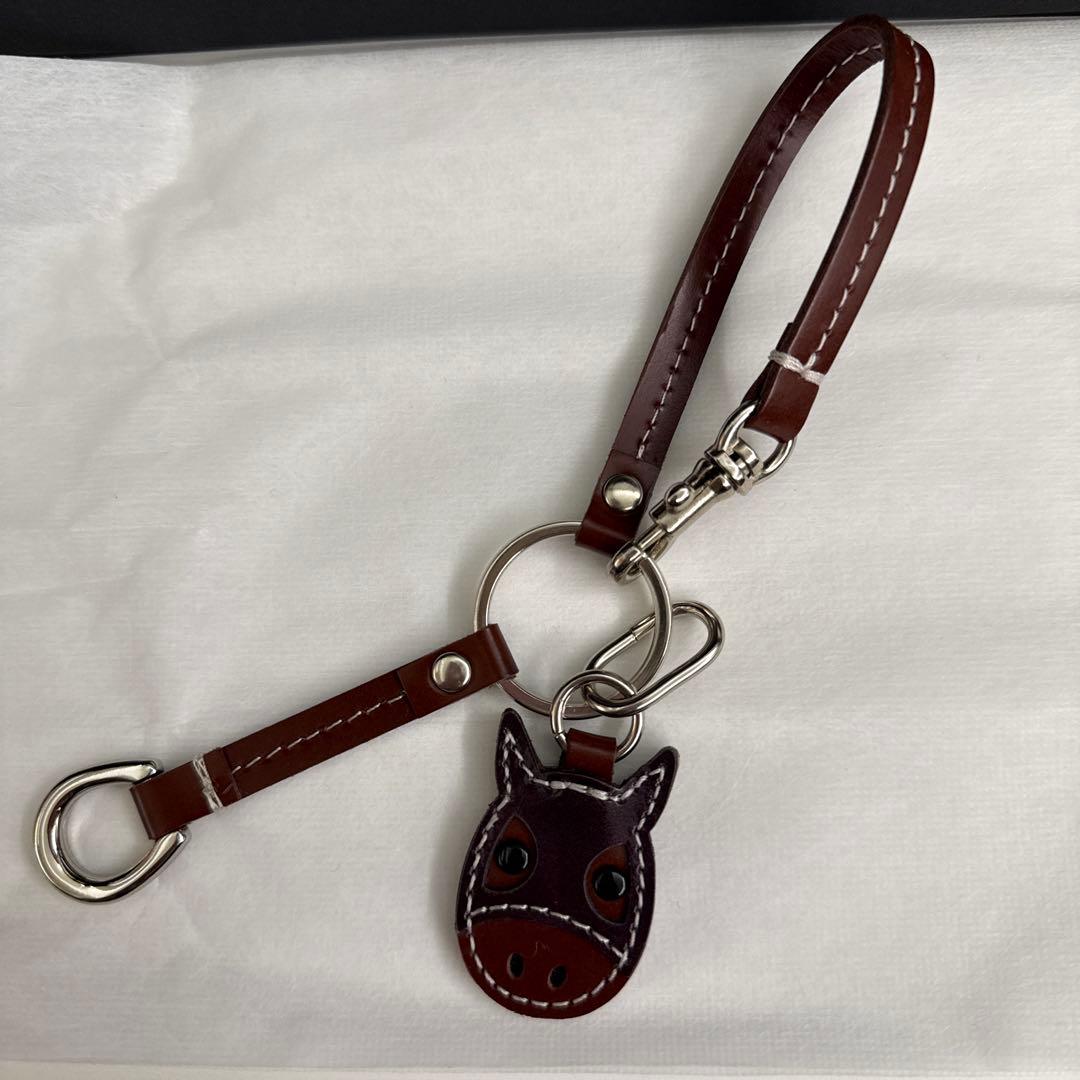 ソメスサドル 馬メンコチャーム キーホルダー パープル - メルカリ