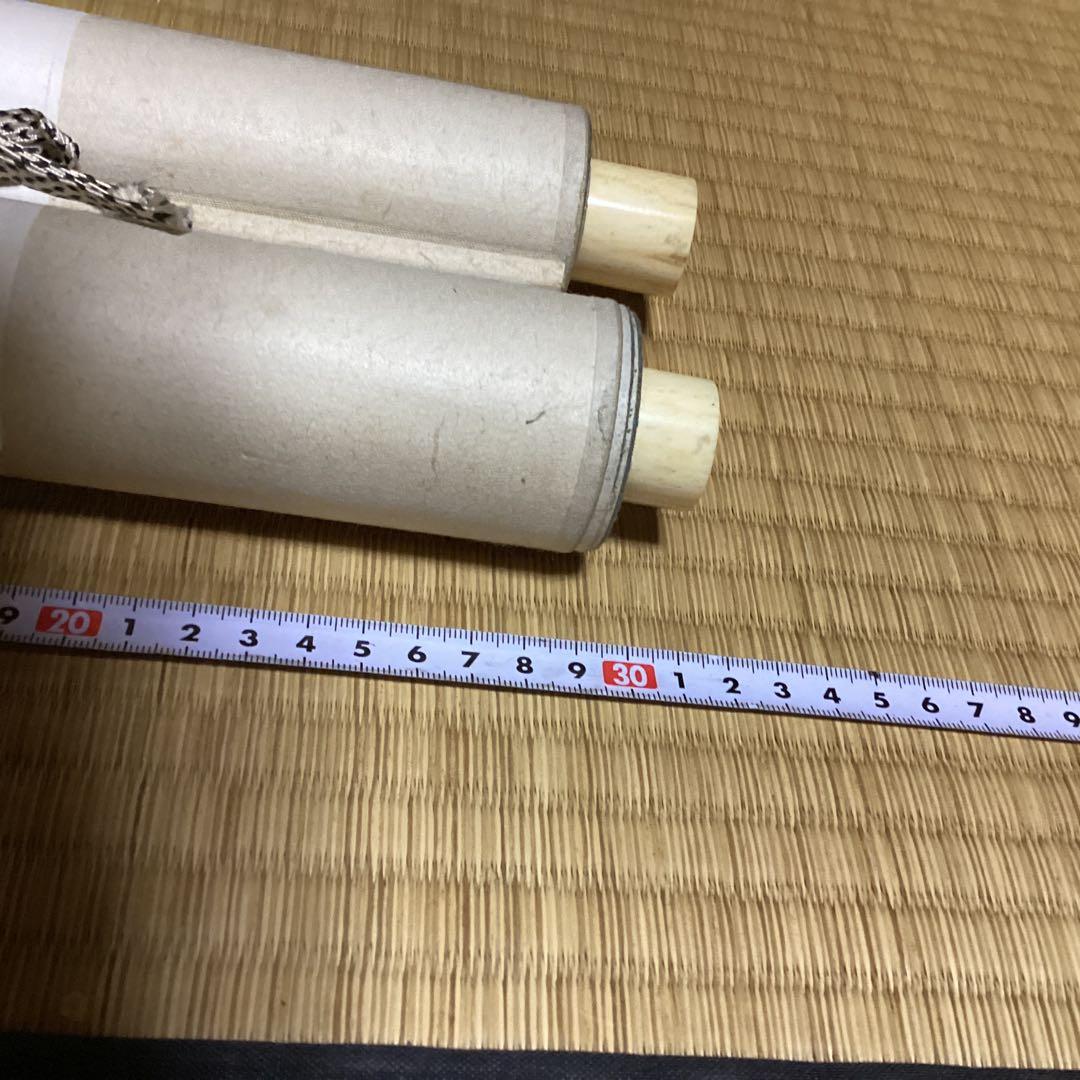 O-24 双鶴春景 掛軸 2本セット ホビー・楽器・アート 美術品