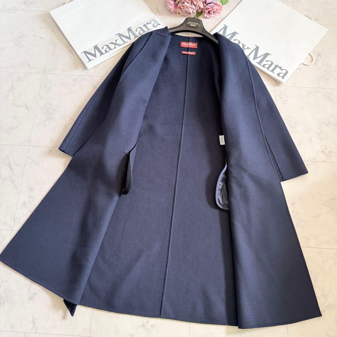 近年物☆マックスマーラ カシミヤウール クチートアマーノ ノーカラー