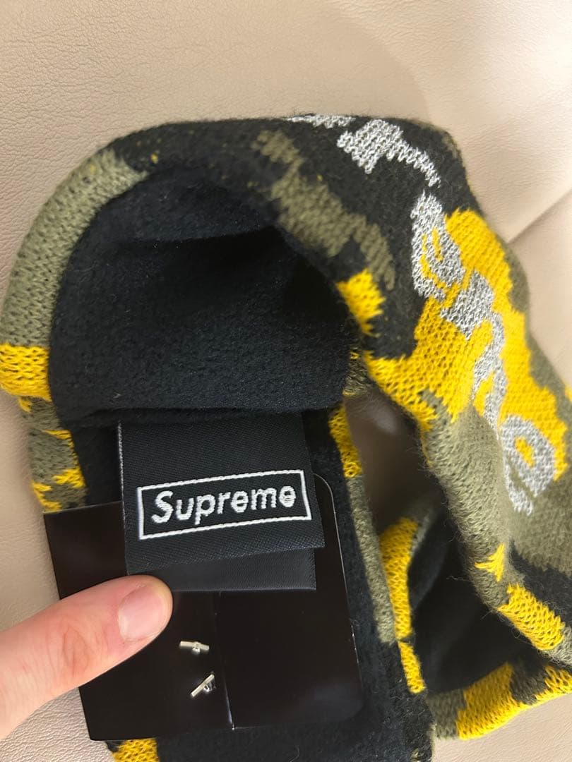 貴重！早い者勝ち！未使用タグ付き新品！Supreme イエロー迷彩柄ヘア