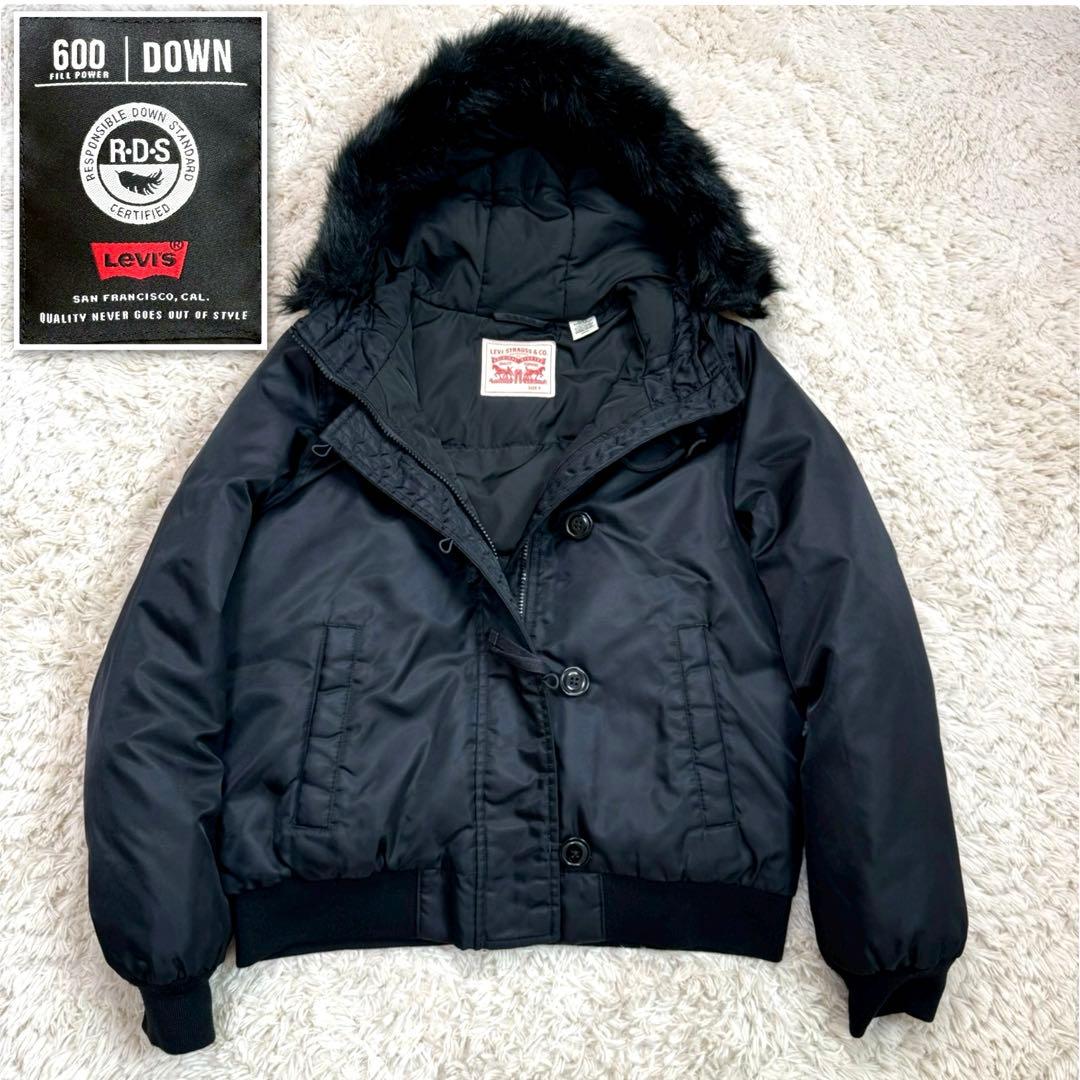 00s Levi's N2B ダウン フライトジャケット 短丈 Techファー - メルカリ