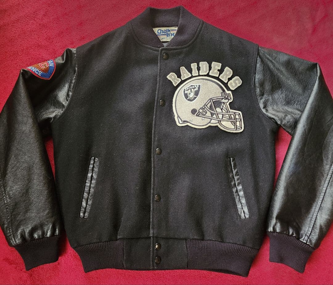 USA製 90s Chalk Line RAIDERS スタジアムブルゾンM USA製 90s Chalk Line RAIDERS スタジアムブルゾンM 安い 通販