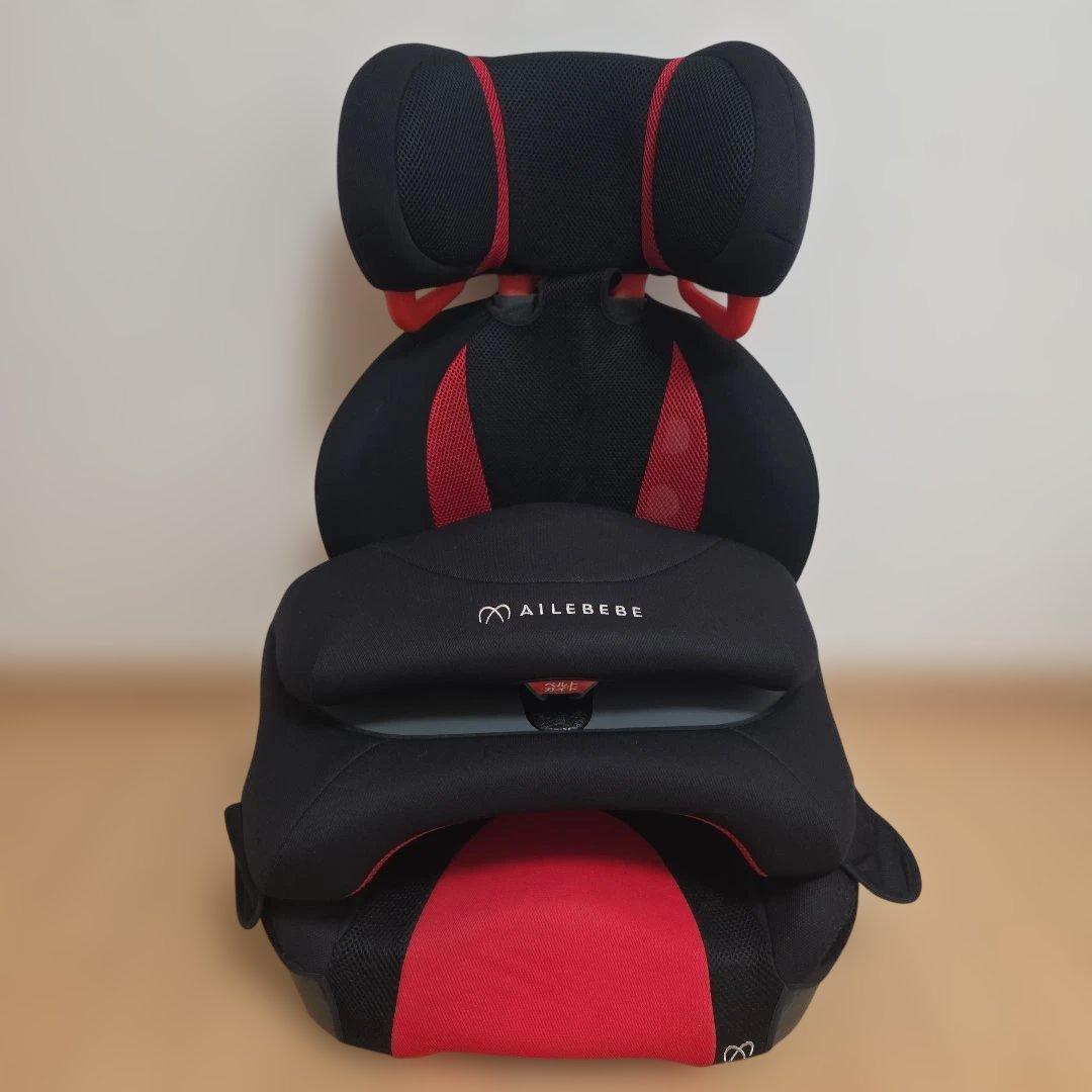 エールベベ　チャイルドシート　黒赤ブラックジュニアシート サラットハイバックジュニア2 エールべべ(ジュニアシート)のレンタル