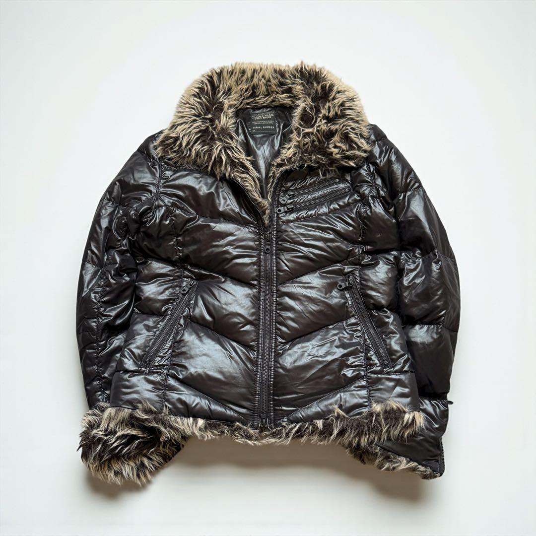 Y2K NICOLE ファーダウンジャケット グランジ 平成 ネオギャル男お兄系