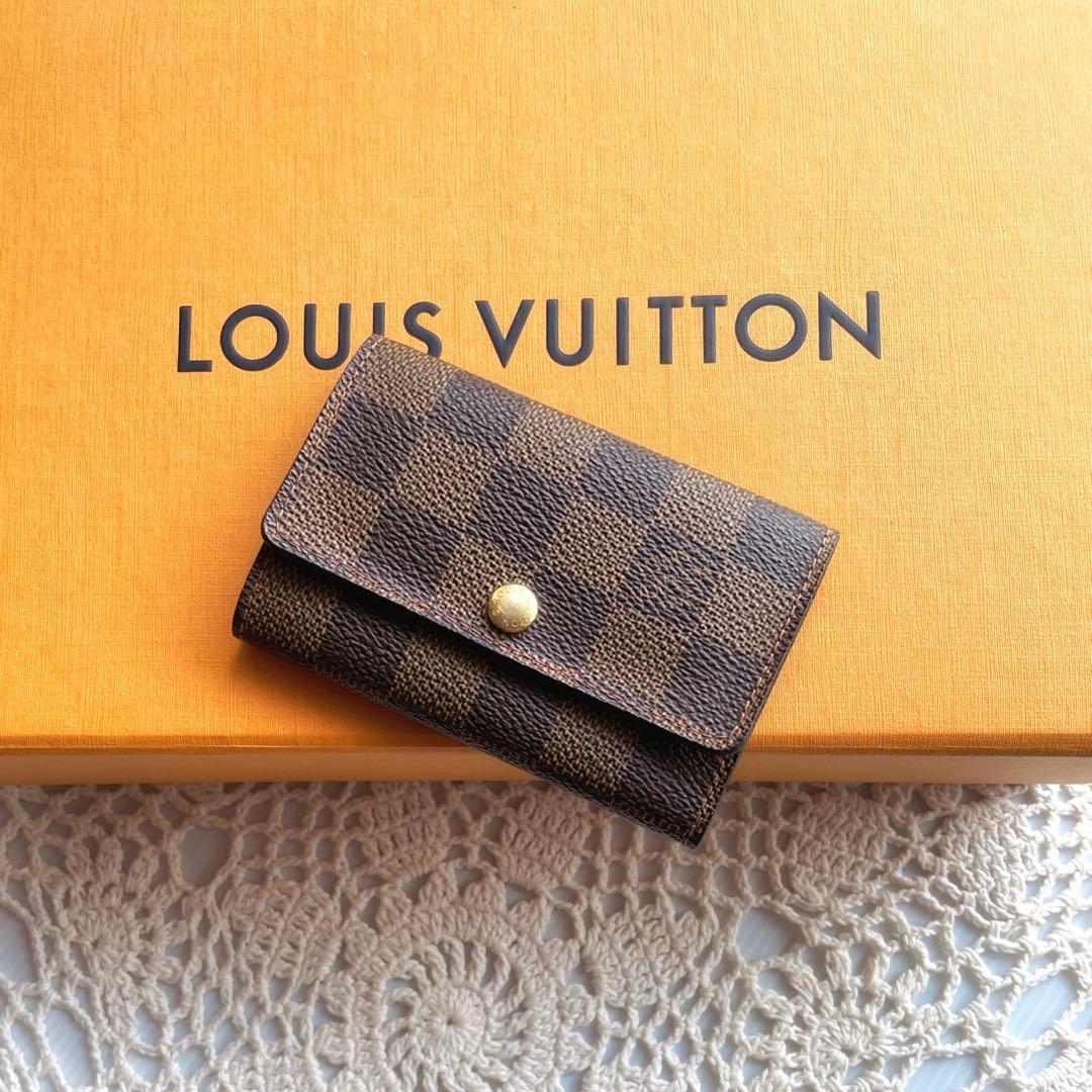 美品 ルイヴィトン ダミエ ミルティクレ 6連キーケース ブラウン