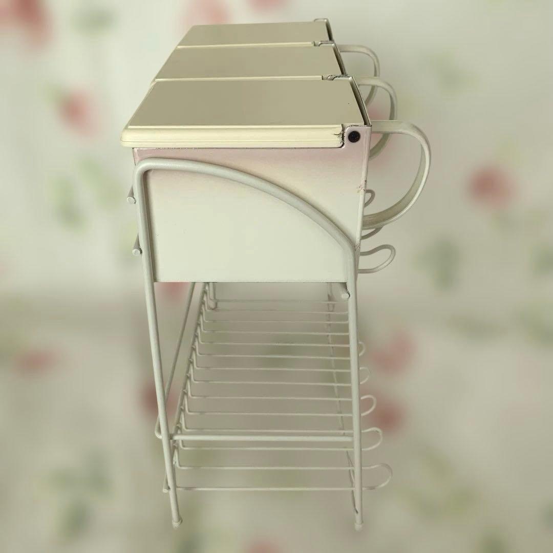 新品未使用 イマン ローズバスケット トリプルキャニスター ラック付き