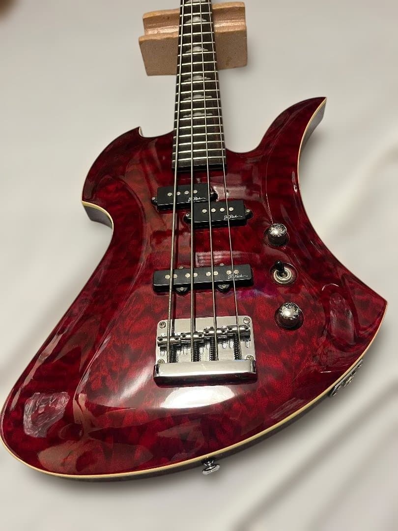 B.C.Rich モッキンバードベース　シースルーレッド　Masterpiece