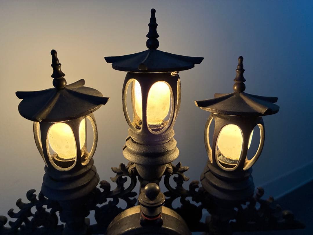 東京市道路元標•日本橋•完成記念】アンティーク テーブルランプ 時計付き