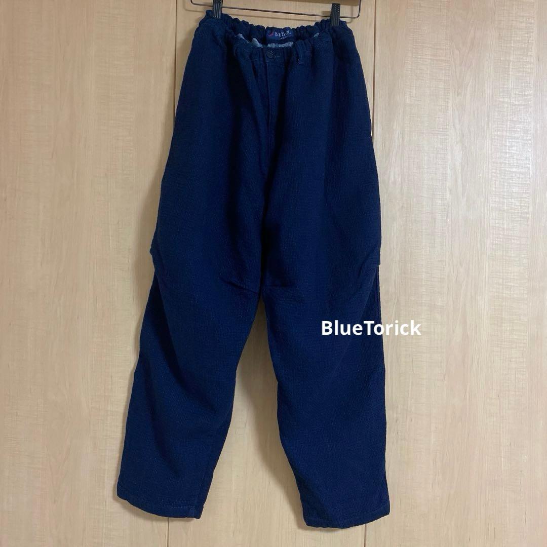 BlueTorick ブルートリック　刺子バルーンパンツ　インディゴM BlueTrick】 10oz刺子バルーンパンツ（ユニセックス） | パンツ