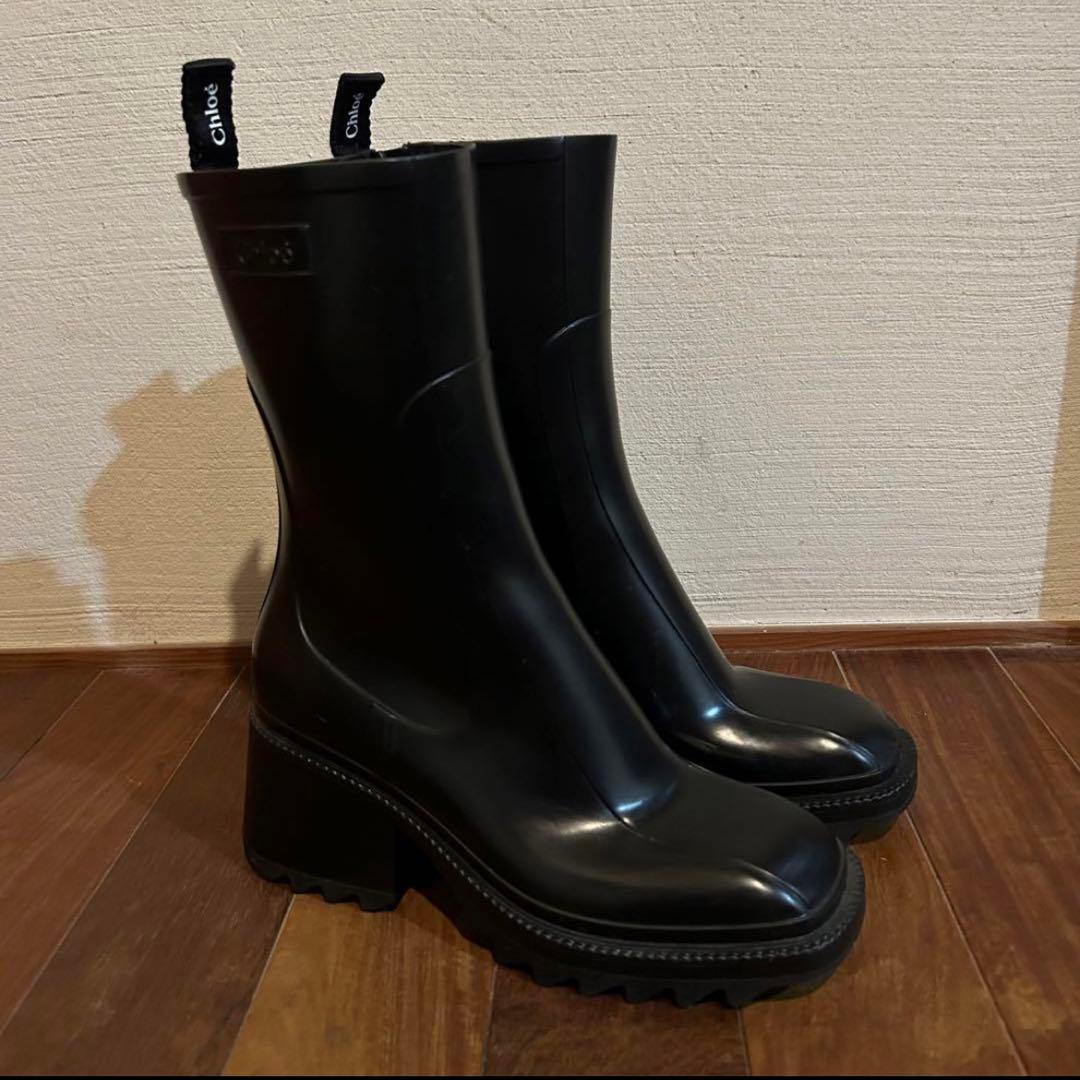 Chloe レインブーツ ブラック 39 kyoto-sakura.com