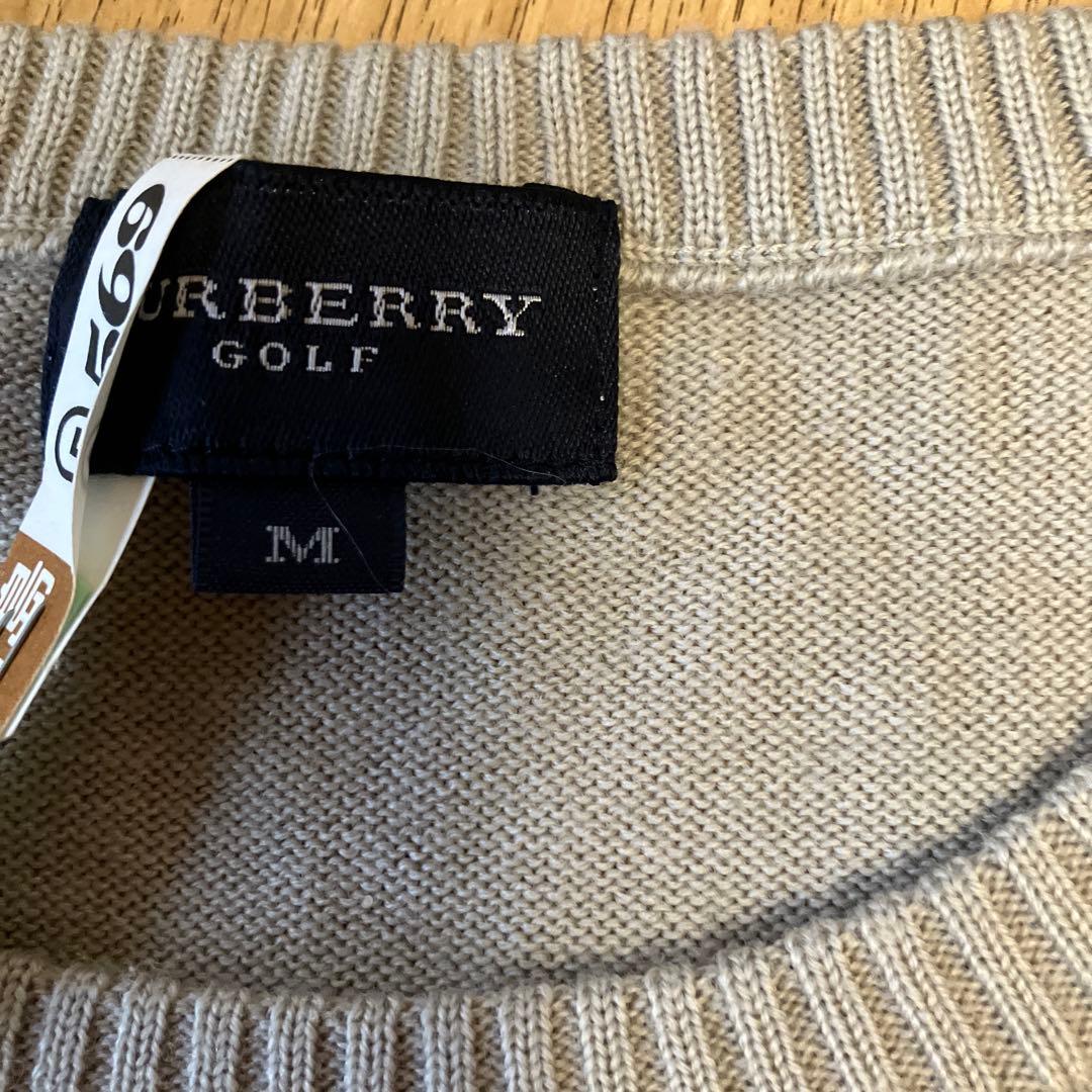 美品Burberry Golf ダイヤモンドパターン ウール100%セーター