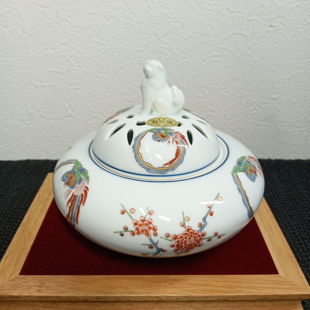 美品】有田焼 弥左衛門 染錦鳳文 香炉 - メルカリ