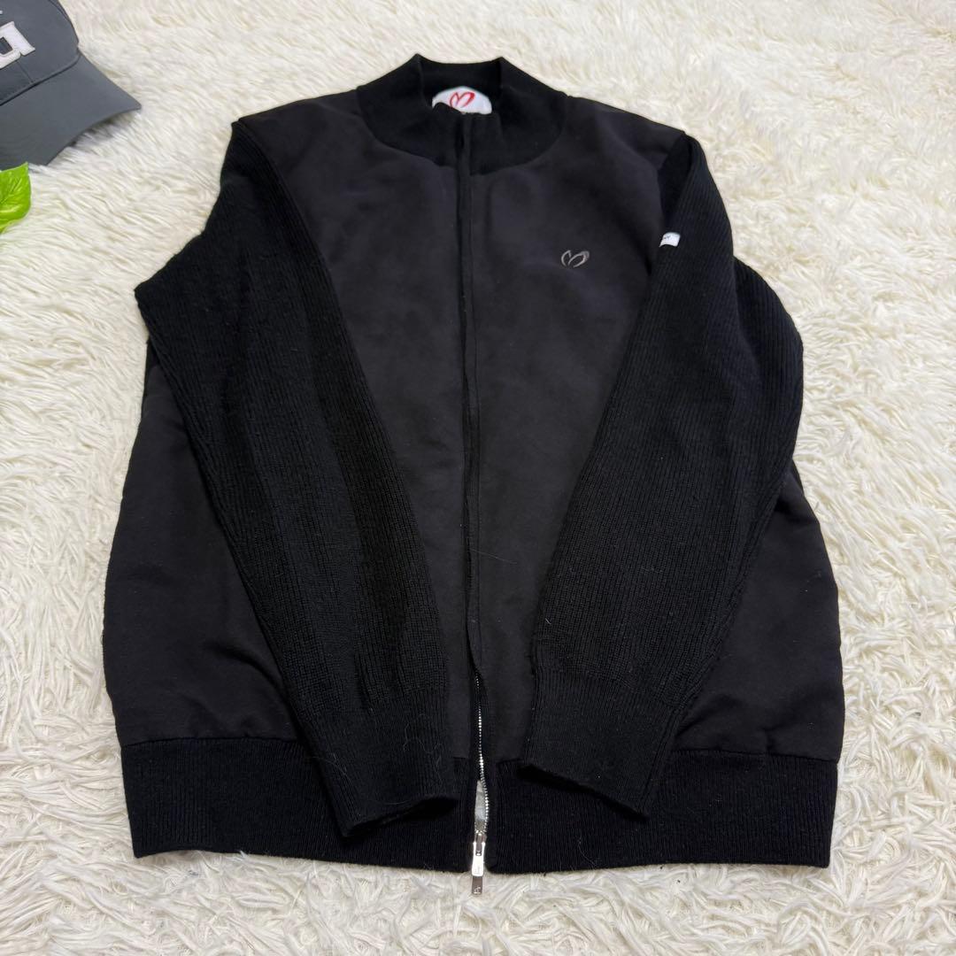 マスターバニー】美品 ジップジャケット カシミヤ混 ブラック 5 メンズ