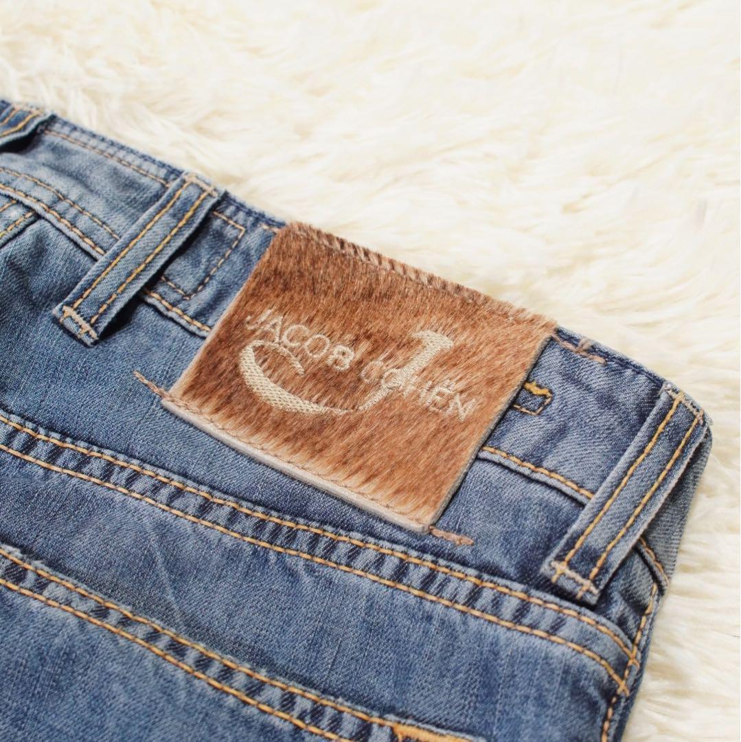 イタリア製《JACOB COHEN》PW688(W32)ジーンズ 加工デニム