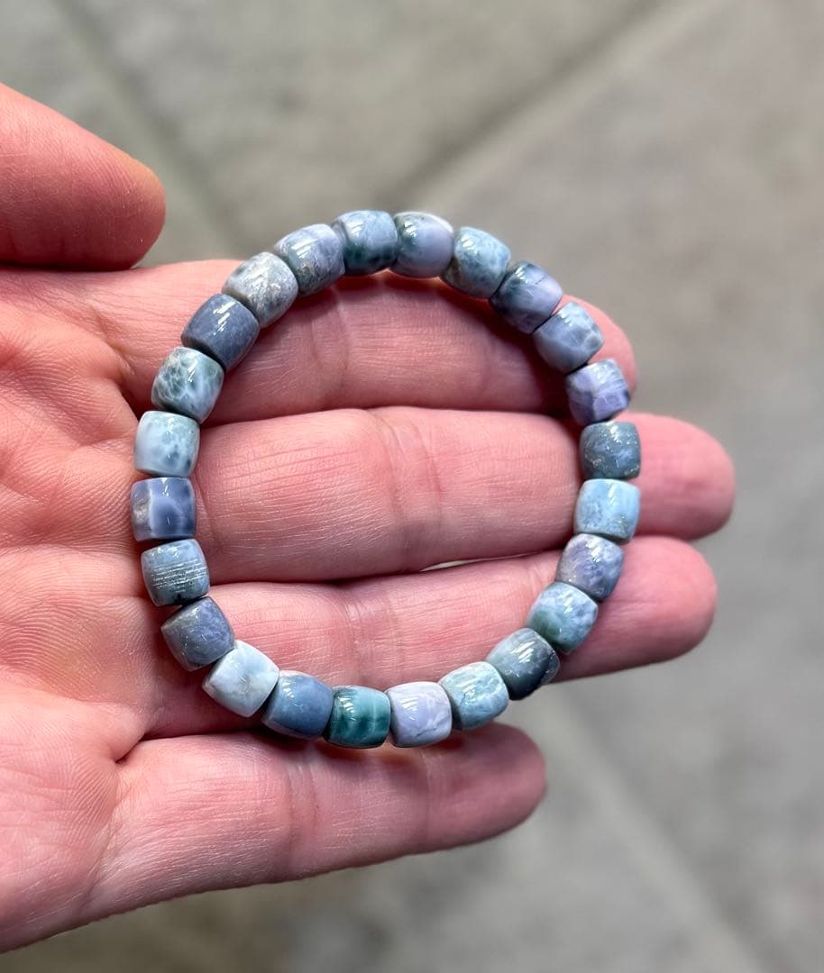 希少】パープルラリマーブレスレット 8mm 大幅値引きセール - メルカリ