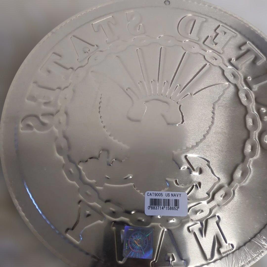新品　U.S.NAVY　USA製　アルミ　看板　エンブレム　デットストック