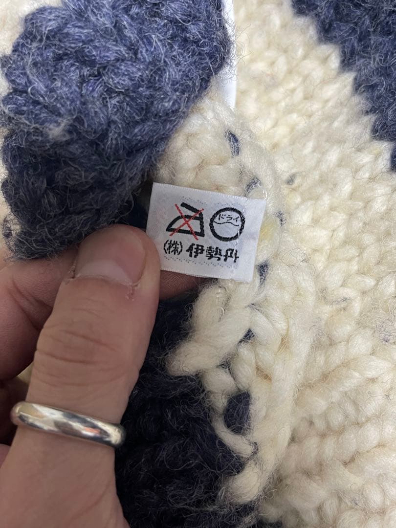 KANATA 90s カナダ製 熊 ロケットタロンジップ カウチンセーター