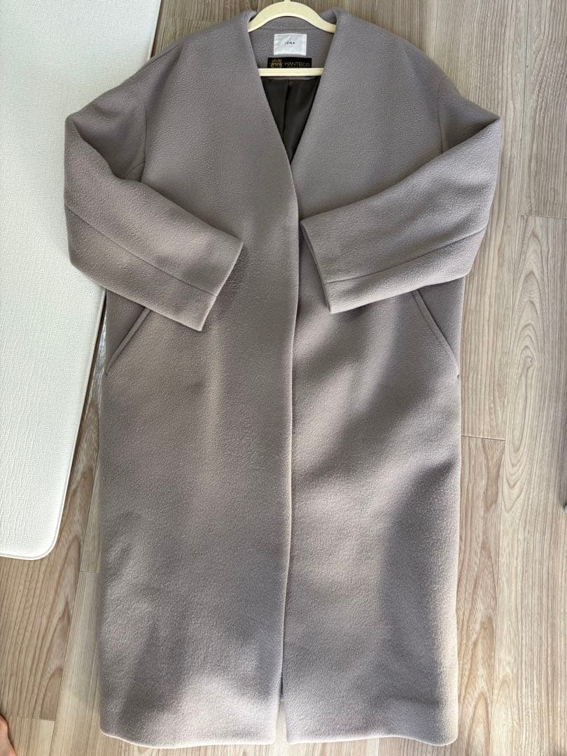 【美品】【値下げ】IÉNA Manteco グレー ロングコート IENA（イエナ） MANTECO ノーカラーコート◇ : ZOZOTOWN Yahoo!店