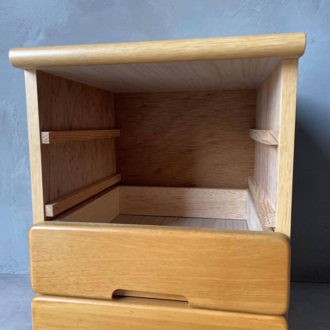 木製 4段チェスト 小さめ箪笥 サイドボード ナイトテーブル 小抽斗