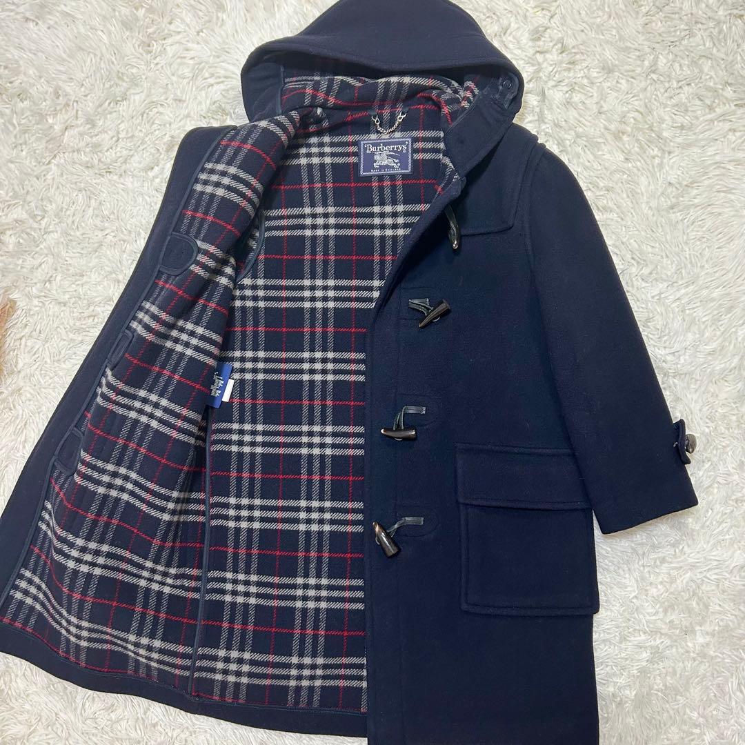 BURBERRY バーバリー ダッフルコート ノバチェック ネイビーフリーサイズ