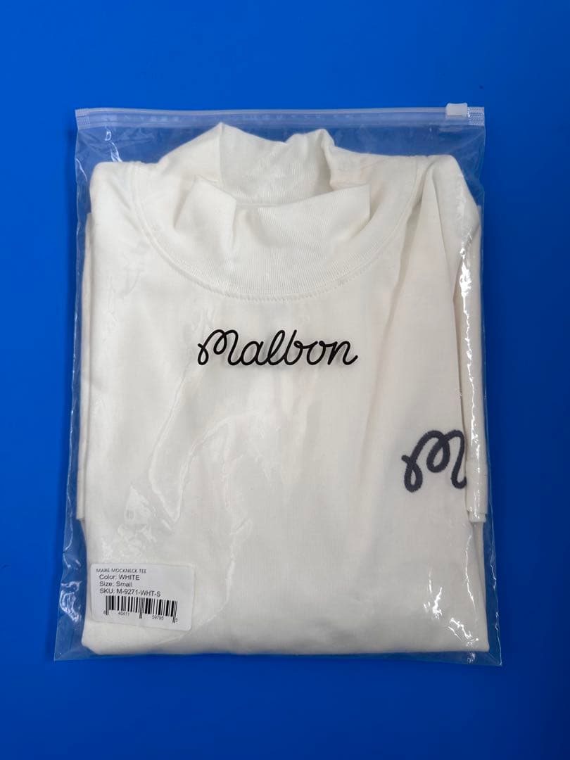 Malbon Golf Shirt - Mock Neck Polo ホワイト Malbon Golf Shirt - Mock Neck Polo ホワイト Malbon Golf Shirt