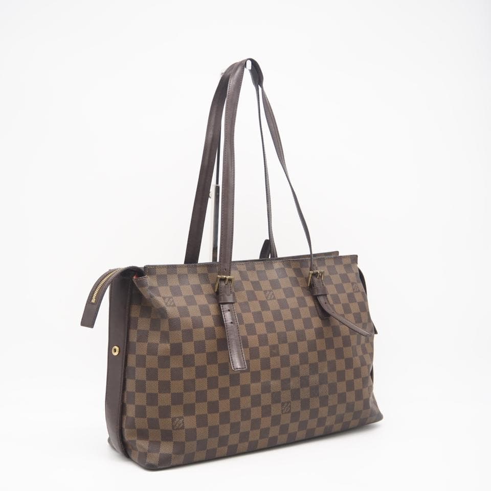 LOUIS VUITTON トートバッグ ダミエ エベヌ チェルシー ブラウン ルイ ヴィトン ダミエ チェルシー エベヌ N51119 ダミエキャンバス