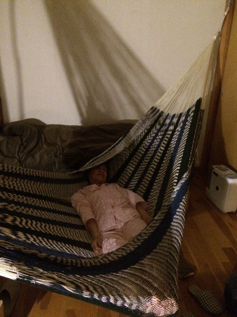 青と白のストライプ ハンモック 室内吊り下げ型 最 安値 で