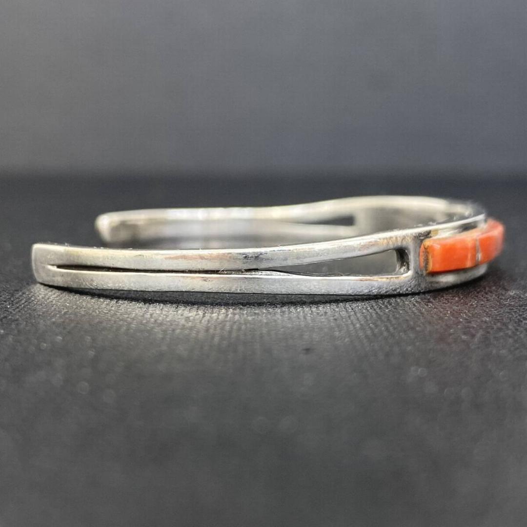 SAAD PREMIUM シルバー 925 コーラル 赤珊瑚 インレイバングル - メルカリ