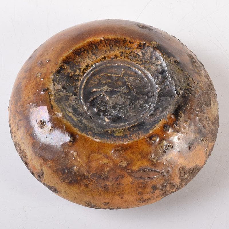 茶道具 大樋焼 菊形 香合 時代箱 N 7468 道具 ] - 道具 大樋焼 大樋楽