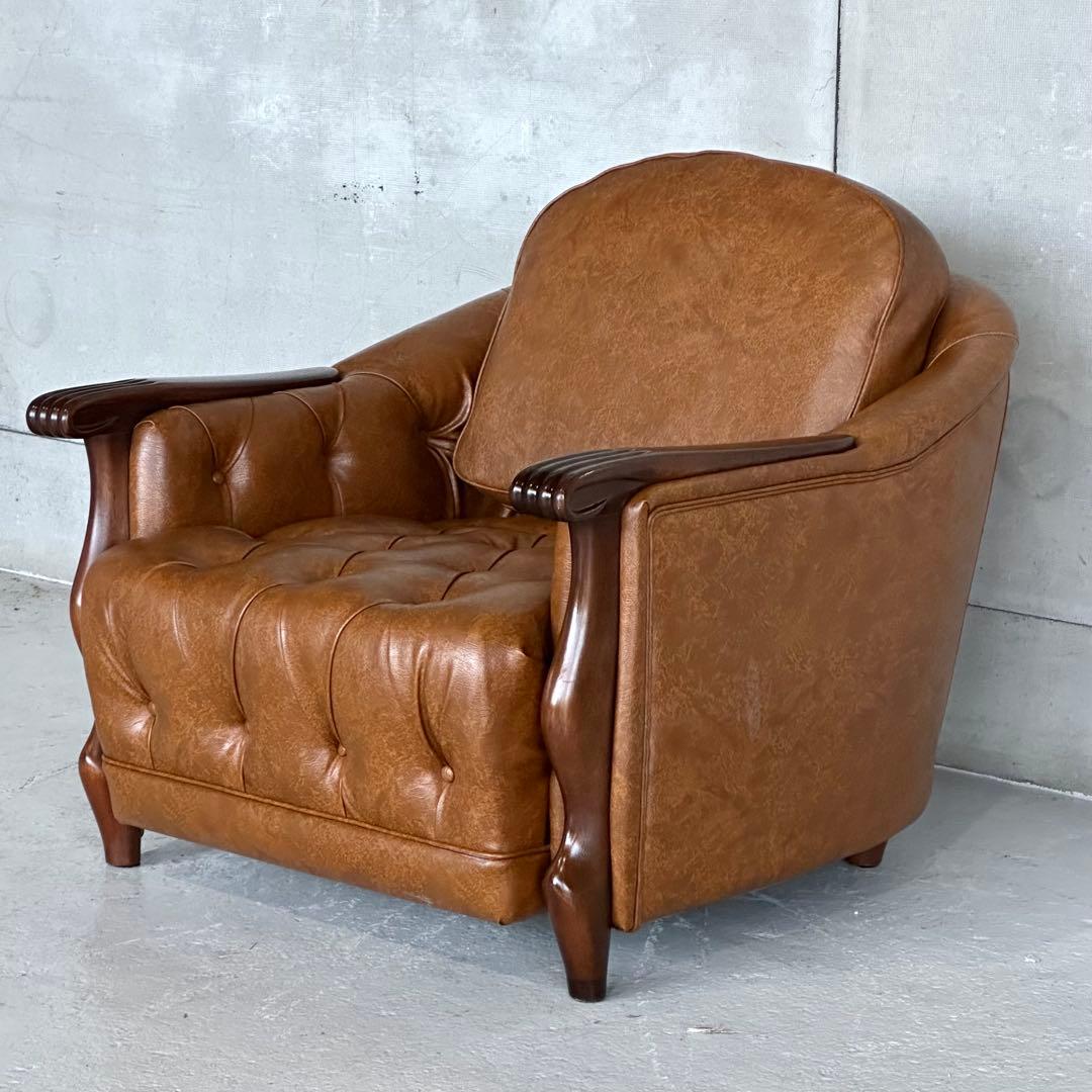 ☆マルニ木工☆ベルサイユ｜マキシマムシリーズ 1Pソファ｜PVCレザー