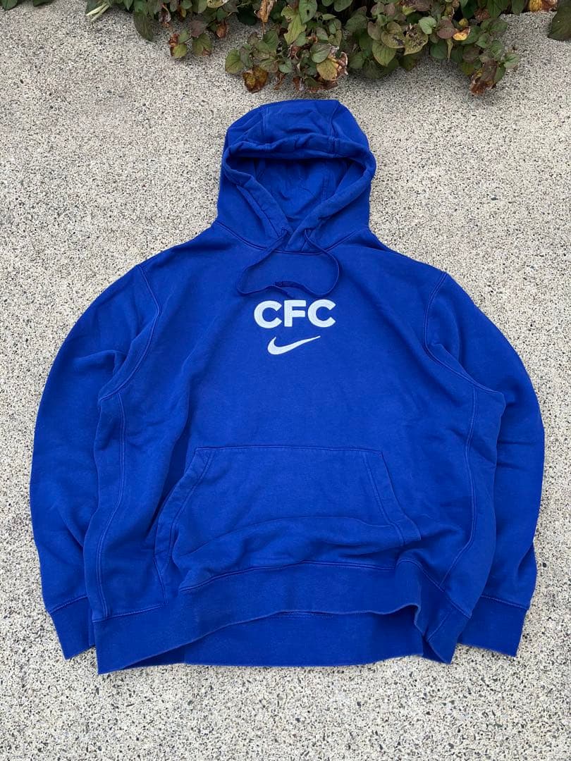 【希少】Nike×チェルシーFCスウェットパーカー/ジャージ XL 古着 希少】Nike×チェルシーFCスウェットパーカー/ジャージ XL 古着