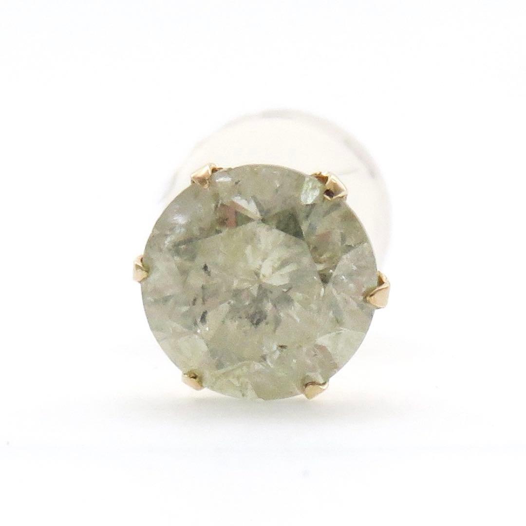 3*3様 K10YG 天然ダイヤモンド 0.55ct 片耳ピアス｜一粒タイプ　1