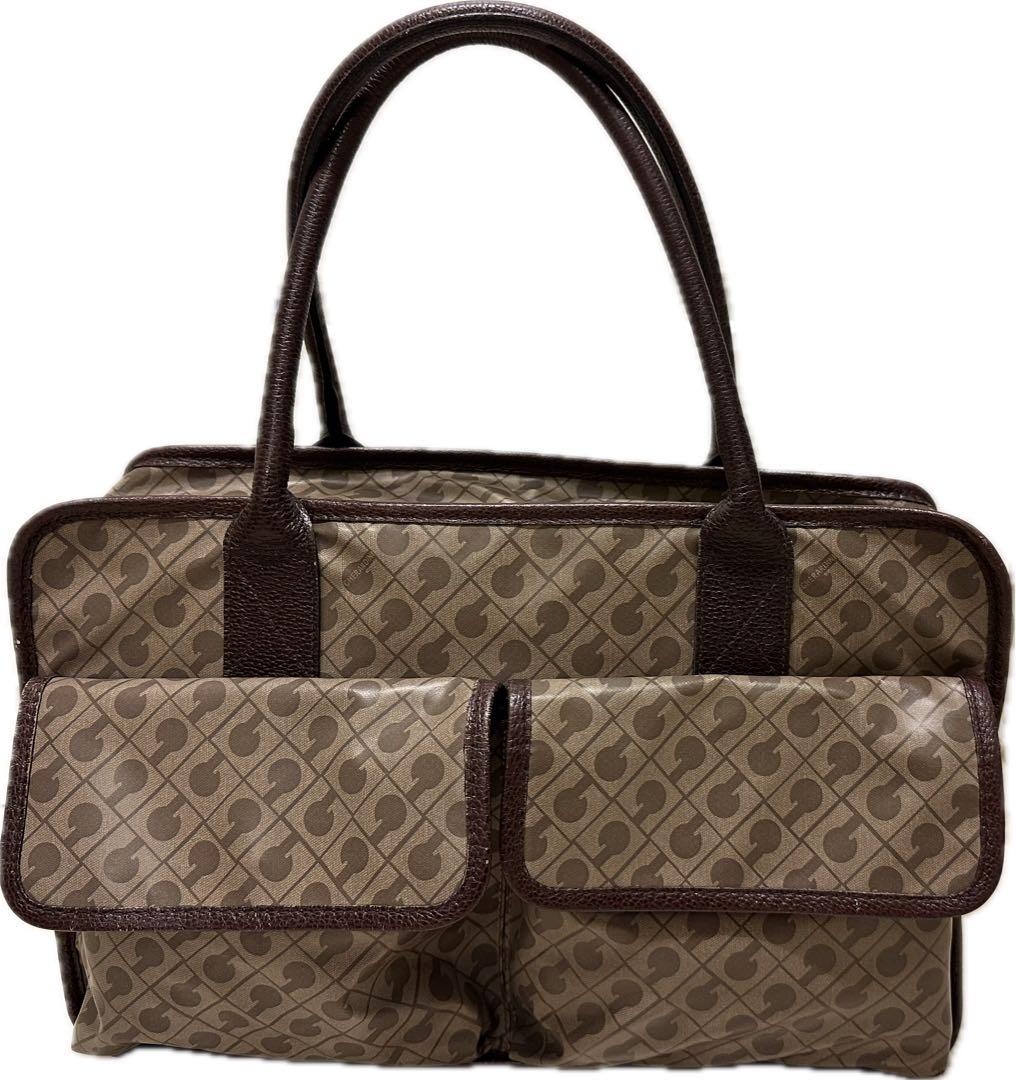 ゲラルディーニ ソフティ トートバッグ ダブルポケット ブラウン系