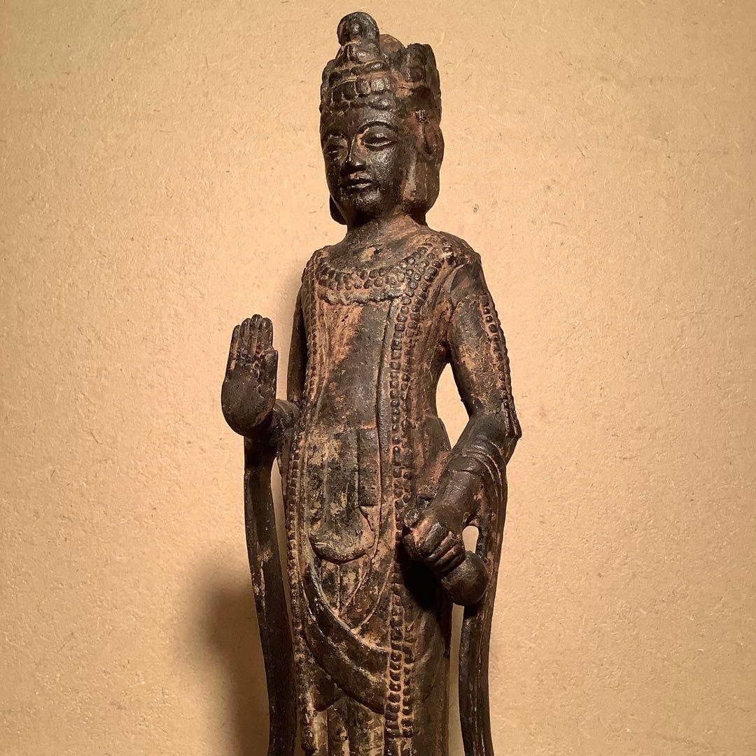 白鳳文化「古鉄・夢違観音菩薩立像」法隆寺・平城京・天平文化・鐵鋳