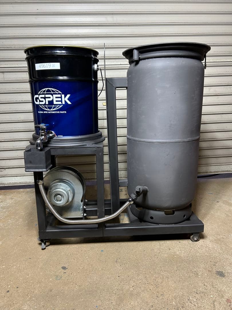 鍛冶工のプロが製作 廃油 ストーブ スライド蓋 キャスターロック付 送料無料 鍛冶工のプロが製作 廃油 ストーブ スライド蓋 キャスターロック付