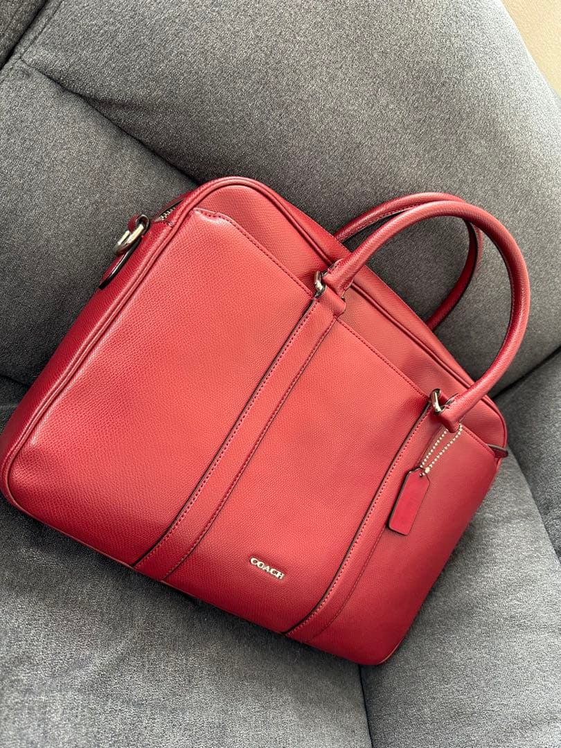 美品 COACH ビジネスバッグ 鞄 メトロポリタン ワークバッグレッド